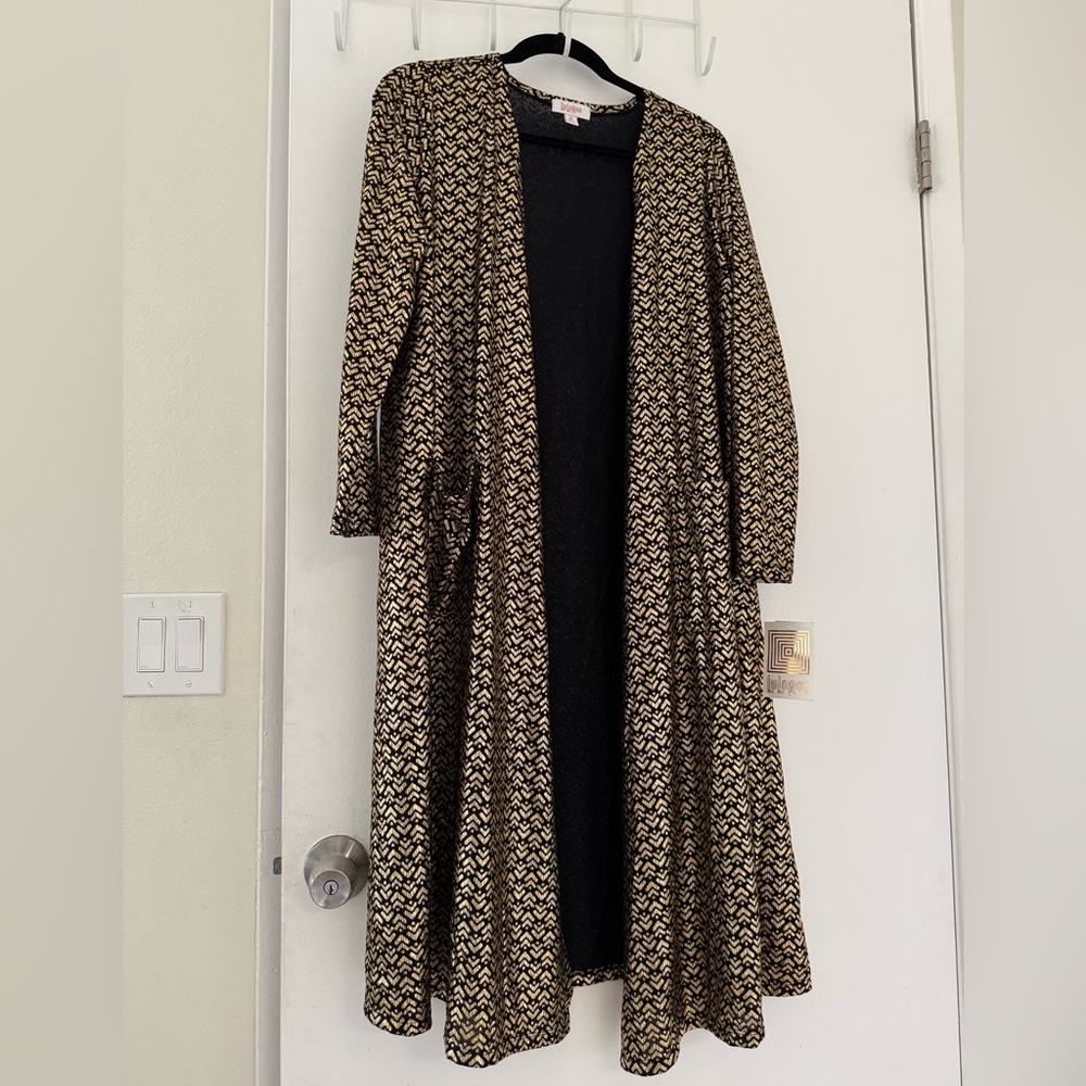 New LuLaRoe Black and Gold Cardigan